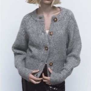 Zara Ribbed Knit Cardigan